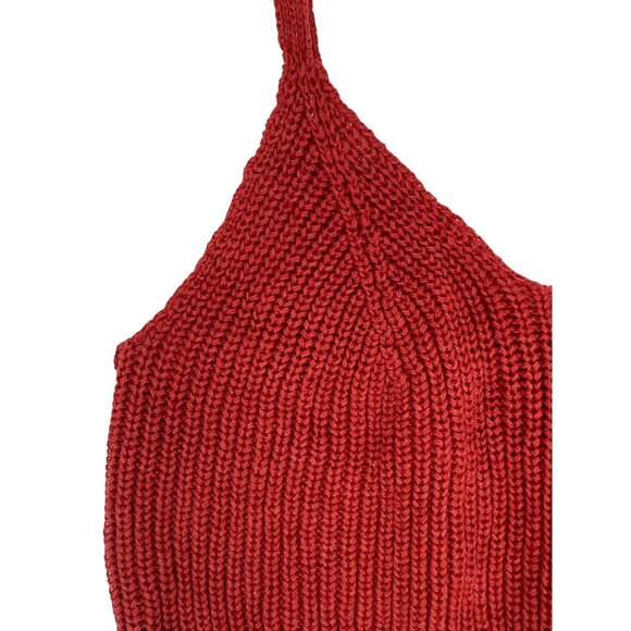 American Eagle Red Knit Striped Crop Top | Coquette Tomato Girl Coastal Cowgirl - Picture 10 of 16